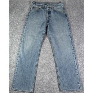 Vintage Levis 501 Jeans Mens‎ 32x28 Blue Y2K (2001) Button Fly Pants (Tag 32x32)